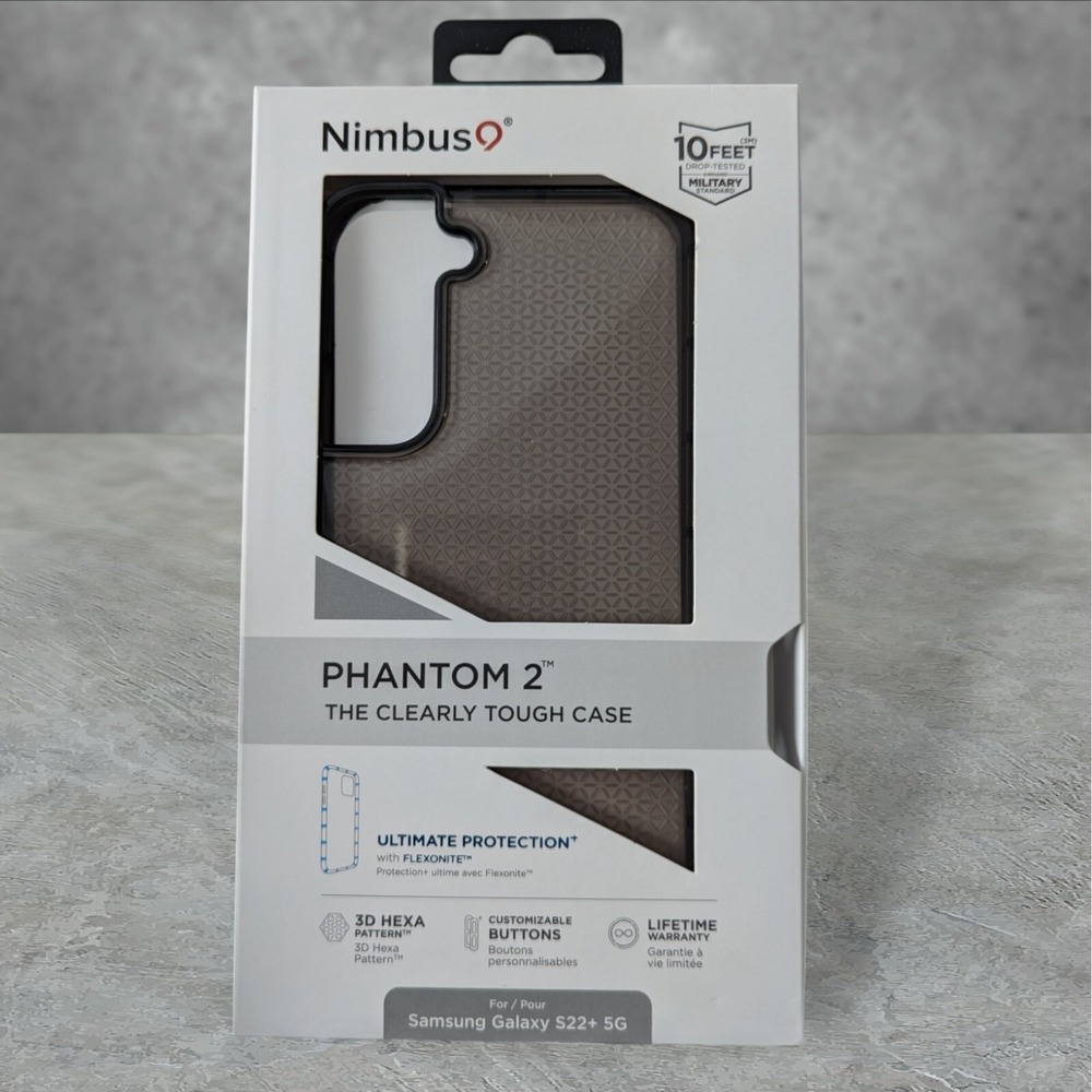 G7. Nimbus9 Phantom‎ 2 Case for Samsung Galaxy S22+ 5G 3D Hexa Gray See Descript